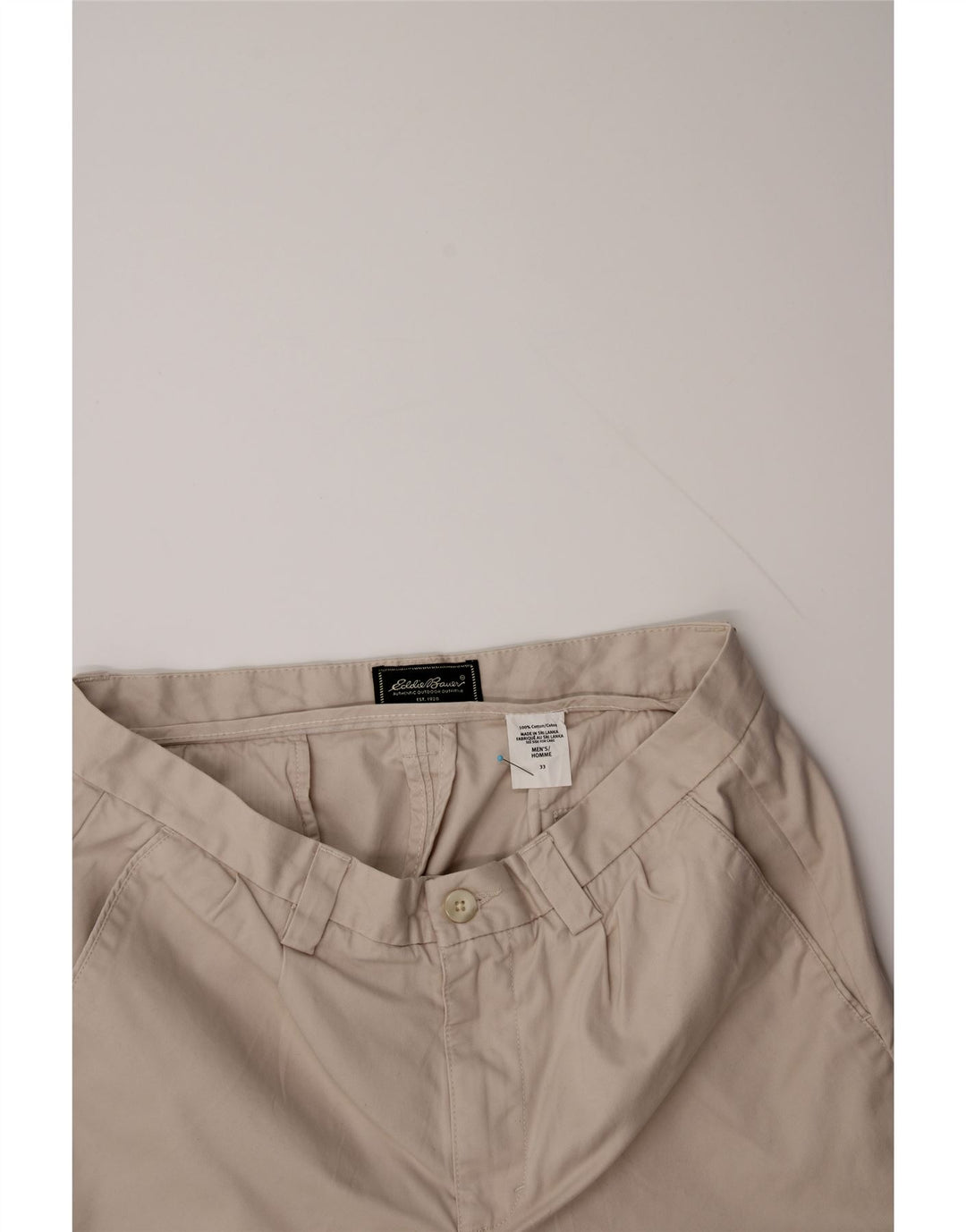 EDDIE BAUER Mens Chino Shorts W33 Medium  Beige Cotton Vintage Eddie Bauer and Second-Hand Eddie Bauer from Messina Hembry 