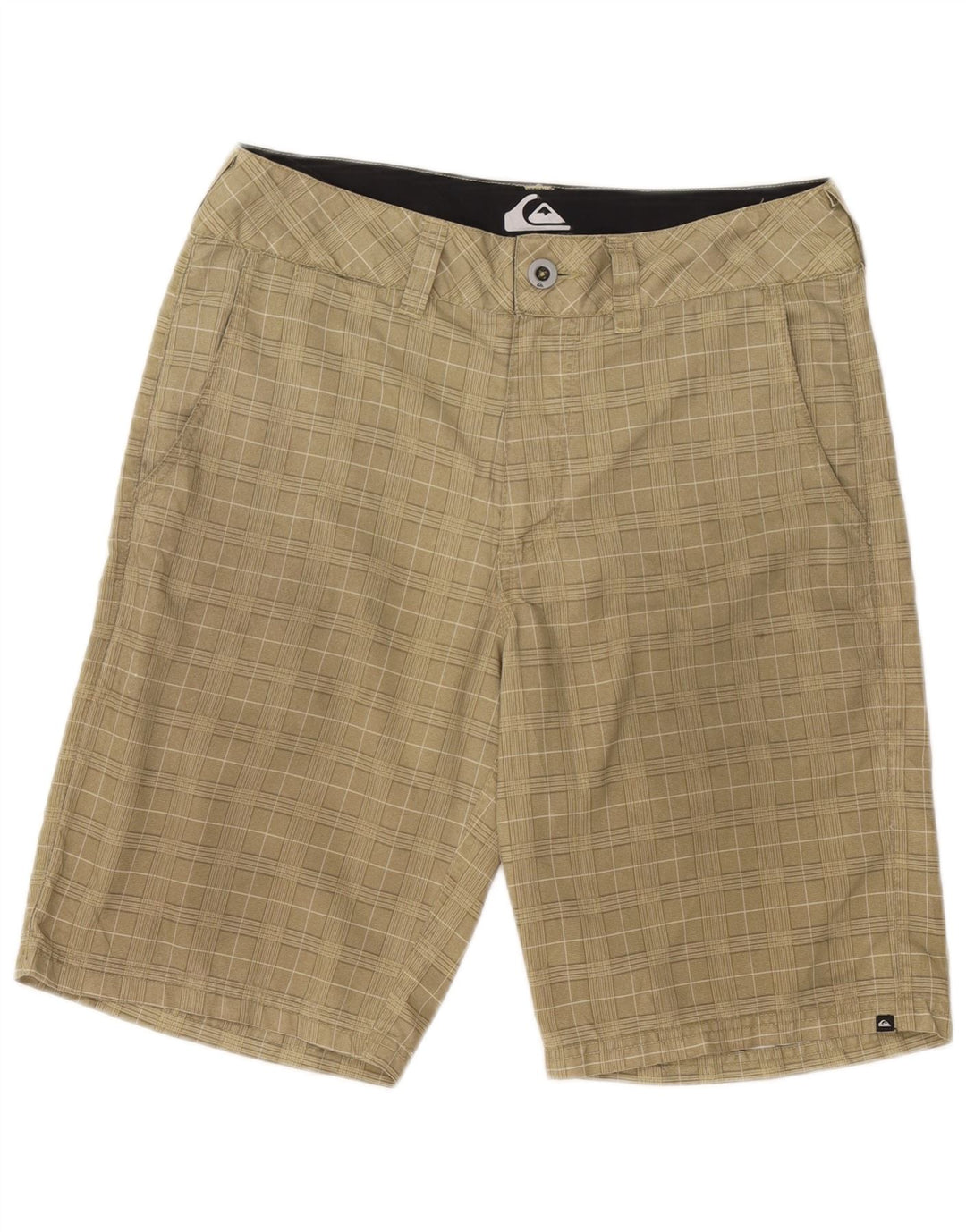 Мужские шорты чинос Quiksilver Thavar W31, средний бежевый полиэстер в клетку