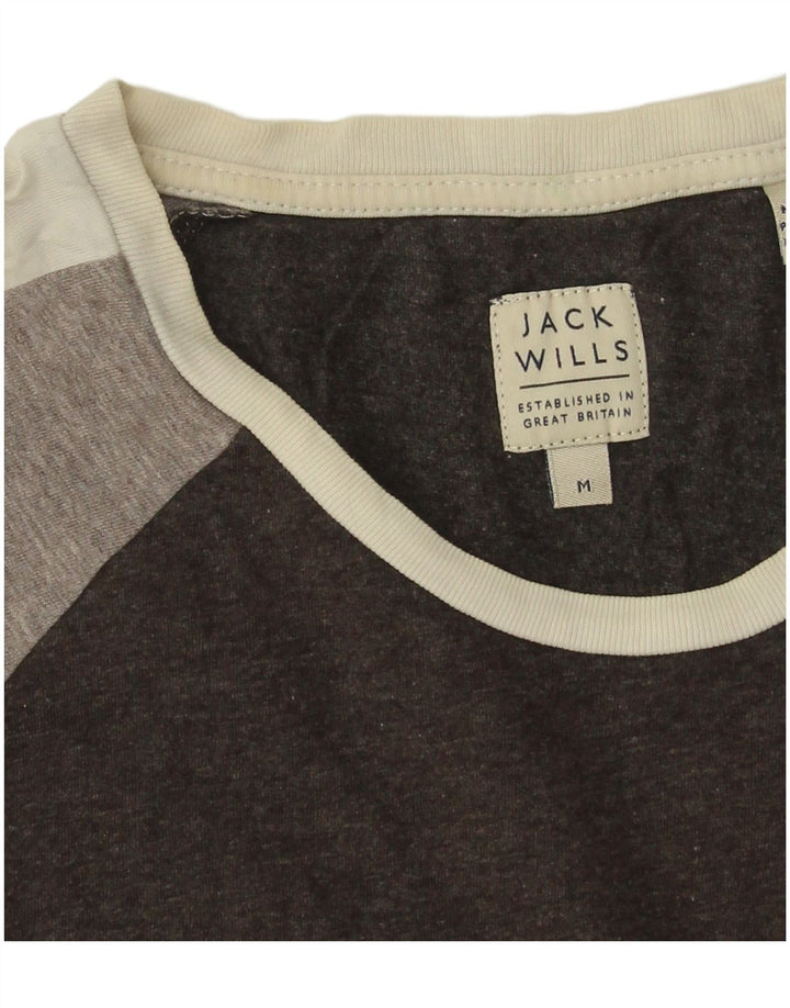 Мужская футболка Jack Wills, средний черный, хлопок с цветными блоками