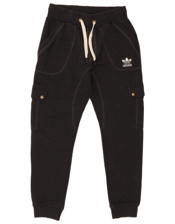 Adidas Mens Cargo Tracksuit Trousers Joggers Small Black Cotton