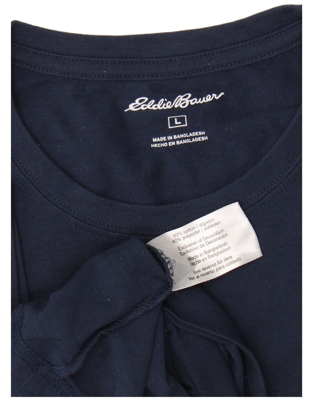 Мужская футболка EDDIE BAUER, большой размер, темно-синий, хлопок
