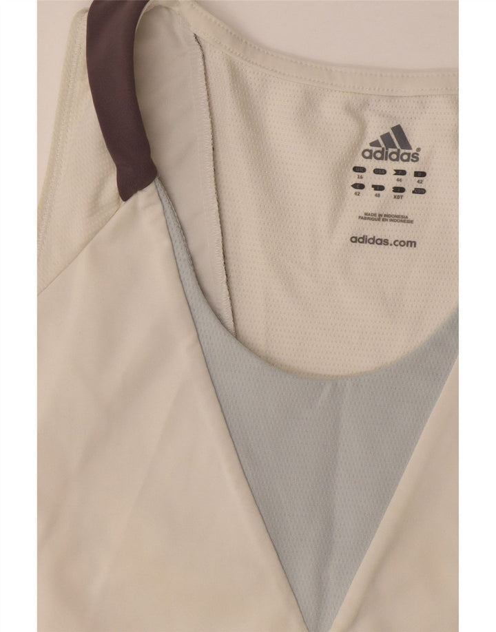 Женский жилет Adidas Climacool Top UK 16, большой белый цветной блок