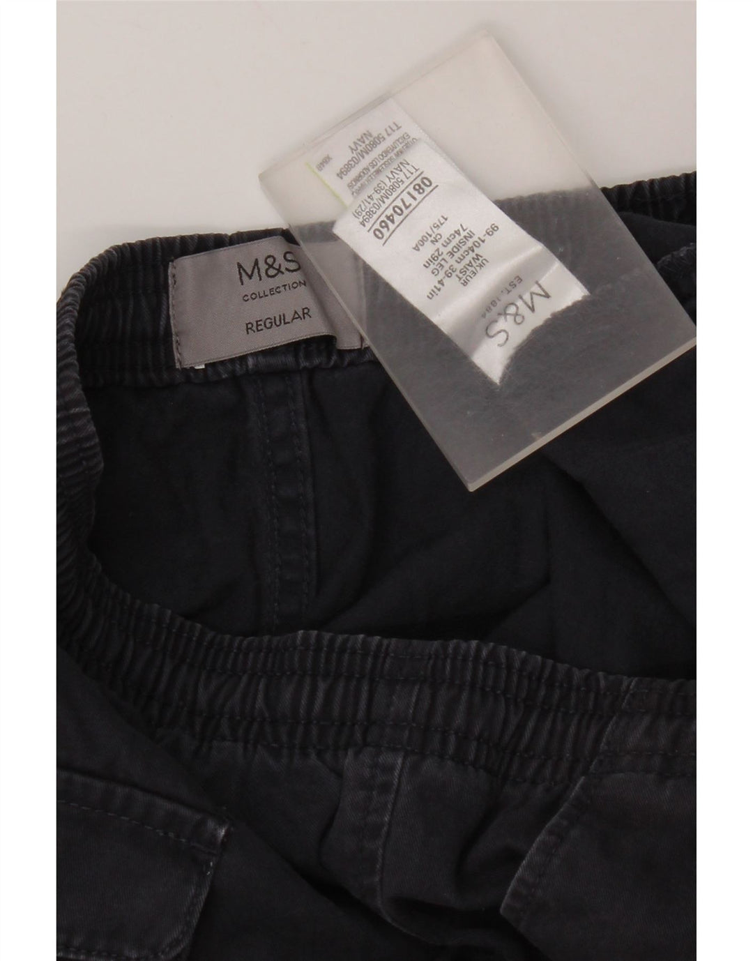 Мужские брюки-чиносы Marks & Spencer W39 L29 темно-синие, хлопок