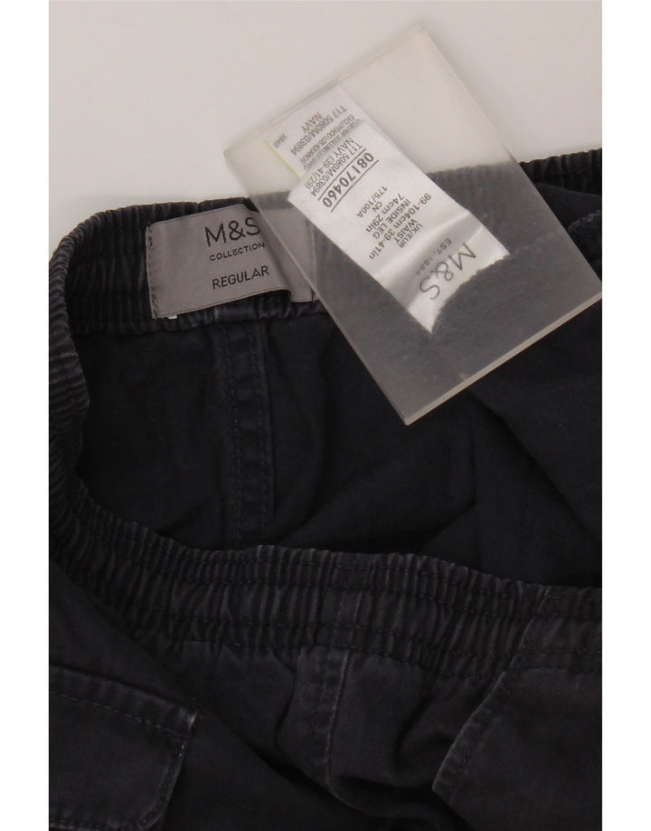 Мужские брюки-чиносы Marks & Spencer W39 L29 темно-синие, хлопок