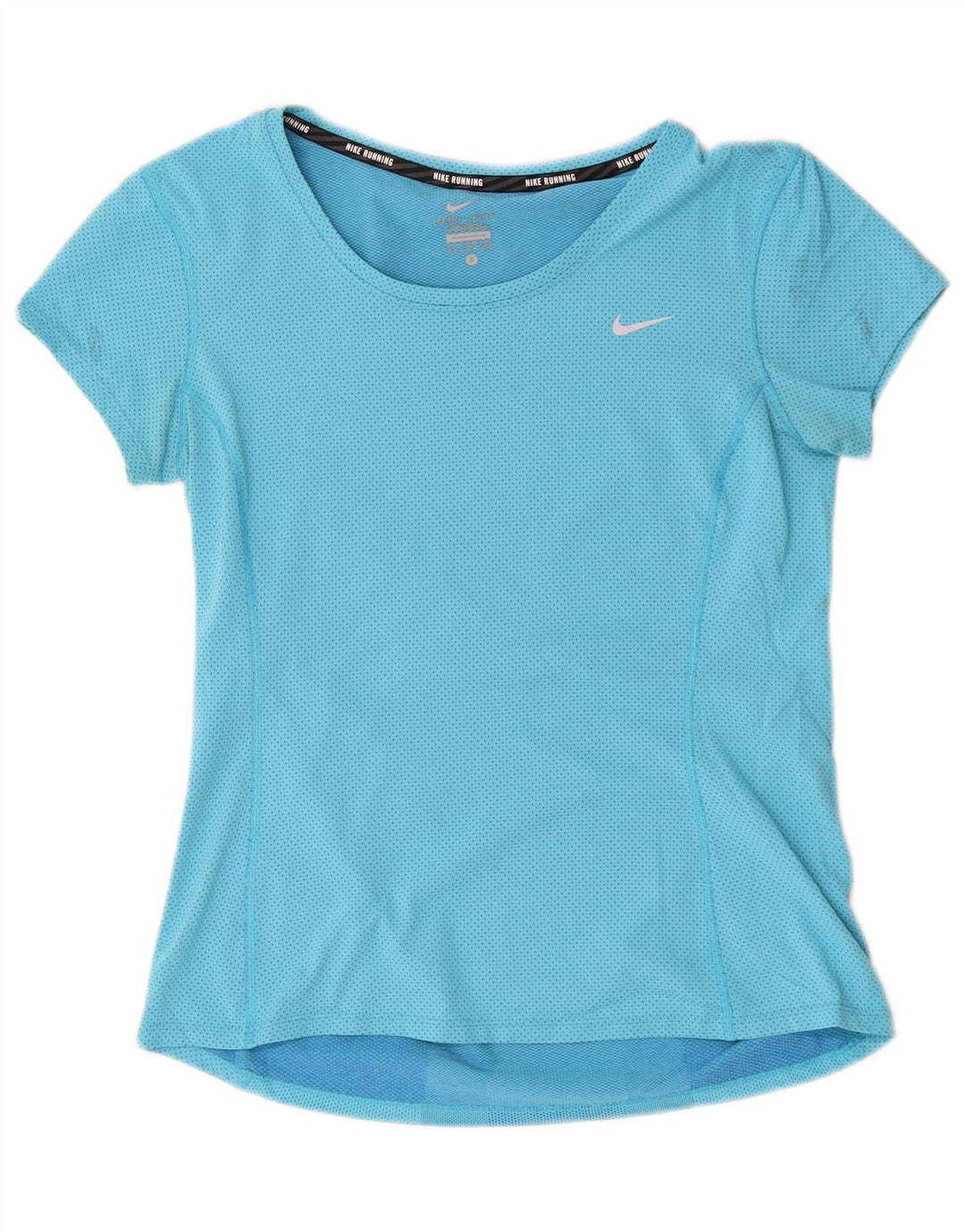 Женская футболка Nike Dri Fit Top UK 10, маленькая синяя, полиэстер с цветными блоками