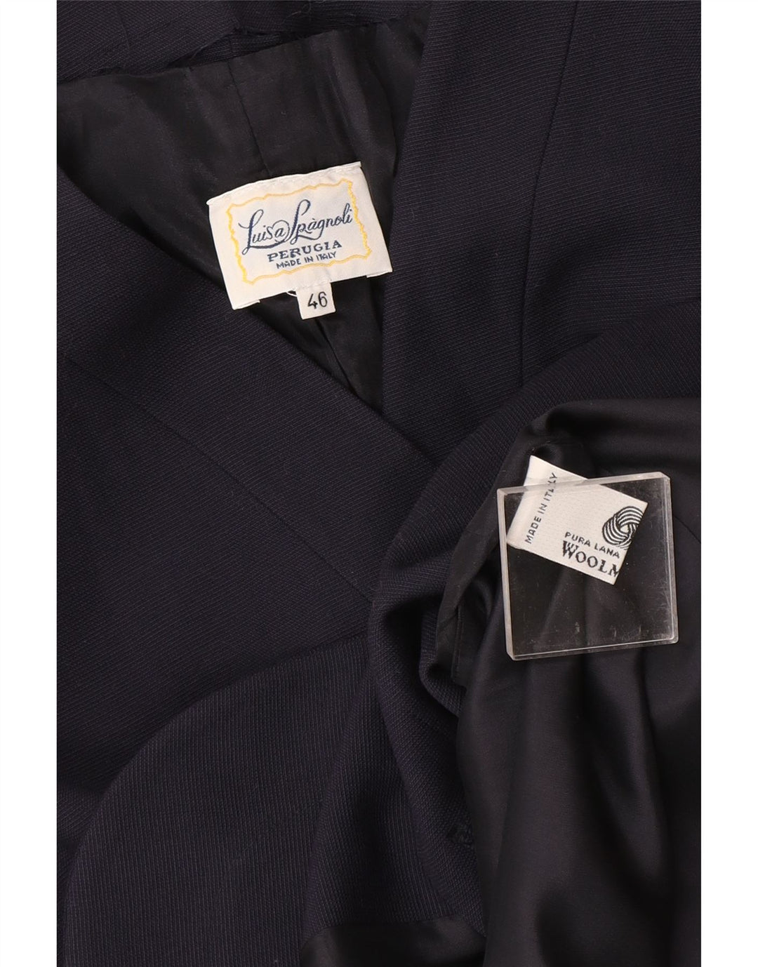 Luisa Spagnoli Женский двубортный пиджак IT 46 Большой Темно-Синий