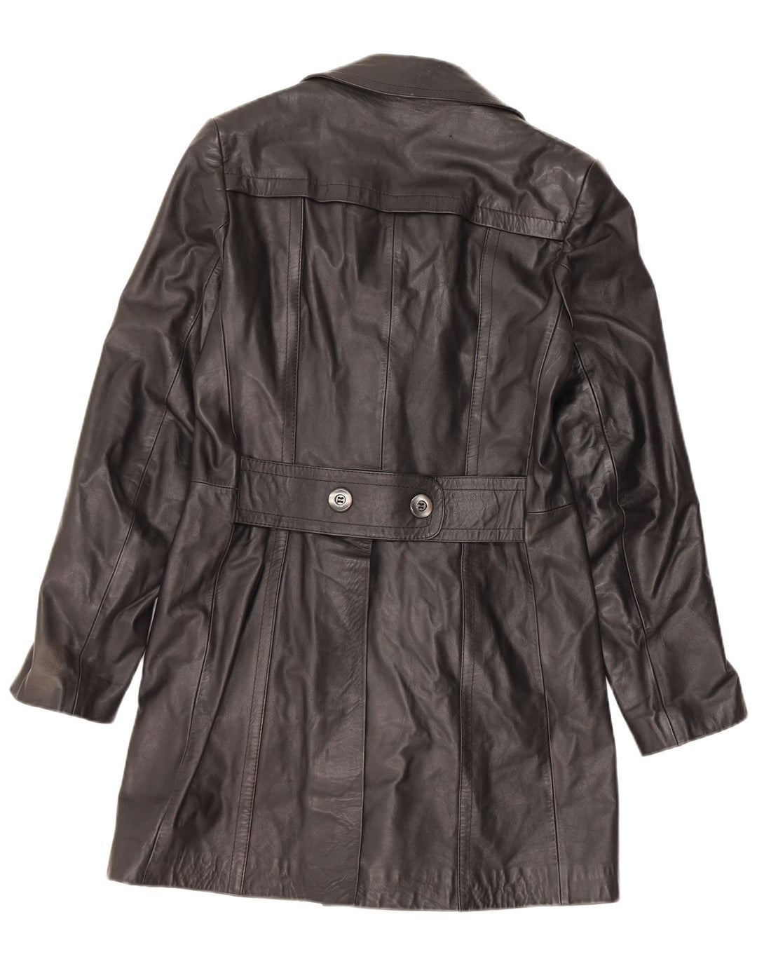 Мужское кожаное пальто VINTAGE IT 48 Medium Black Leather