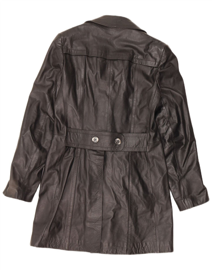 Мужское кожаное пальто VINTAGE IT 48 Medium Black Leather