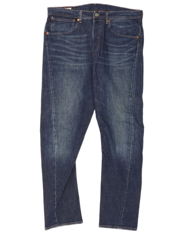 Мужские зауженные джинсы Levi's 502 W33 L29 синие, хлопок