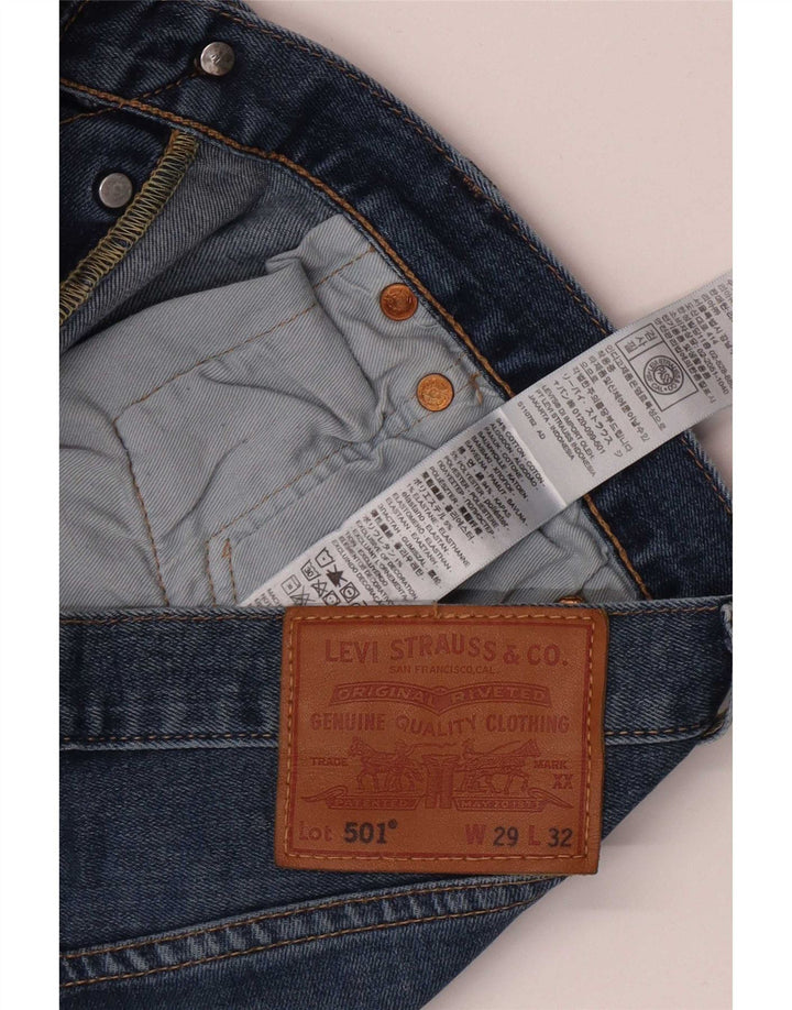 Мужские прямые джинсы Levi's 501 W29 L32 синие, хлопок