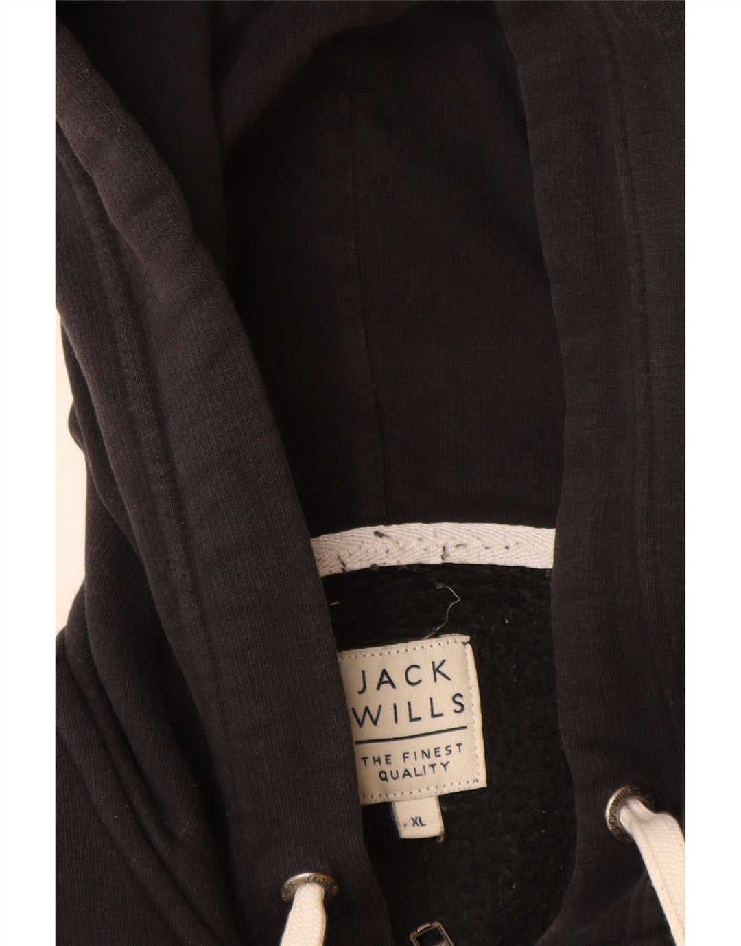 Мужской свитер с капюшоном и молнией с графическим рисунком Jack Wills XL, черный, хлопок