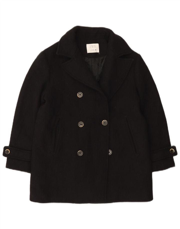 Бушлат Zara для девочек 11-12 лет, черная шерсть