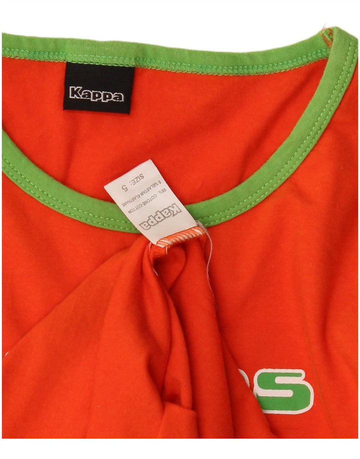 Женская футболка с рисунком Kappa Top UK 12, хлопковый средний оранжевый цвет