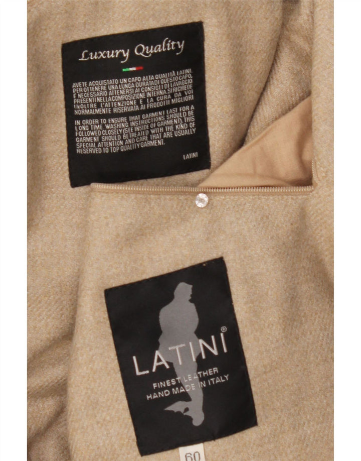 Винтажная мужская замшевая куртка, размер 60, 3XL, коричневая кожа