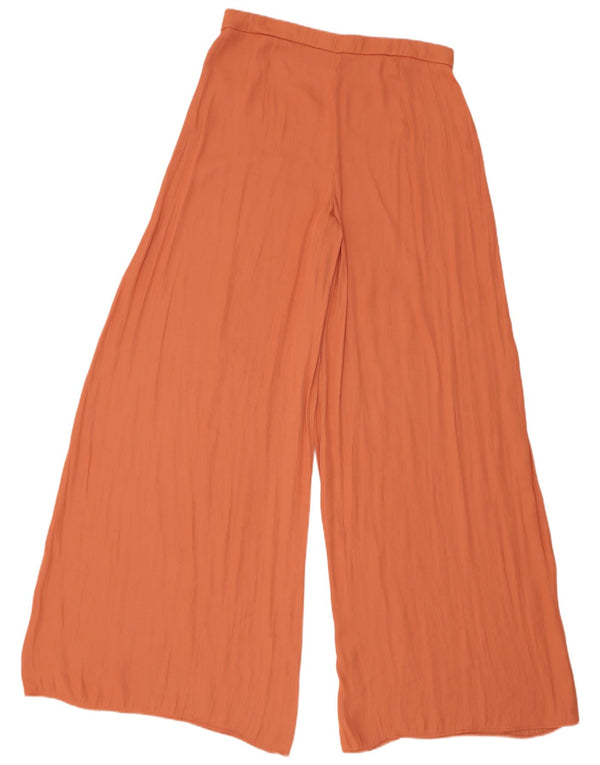 Zara Женские широкие брюки с завышенной талией, большие W30 L35, оранжевые, полиэстер