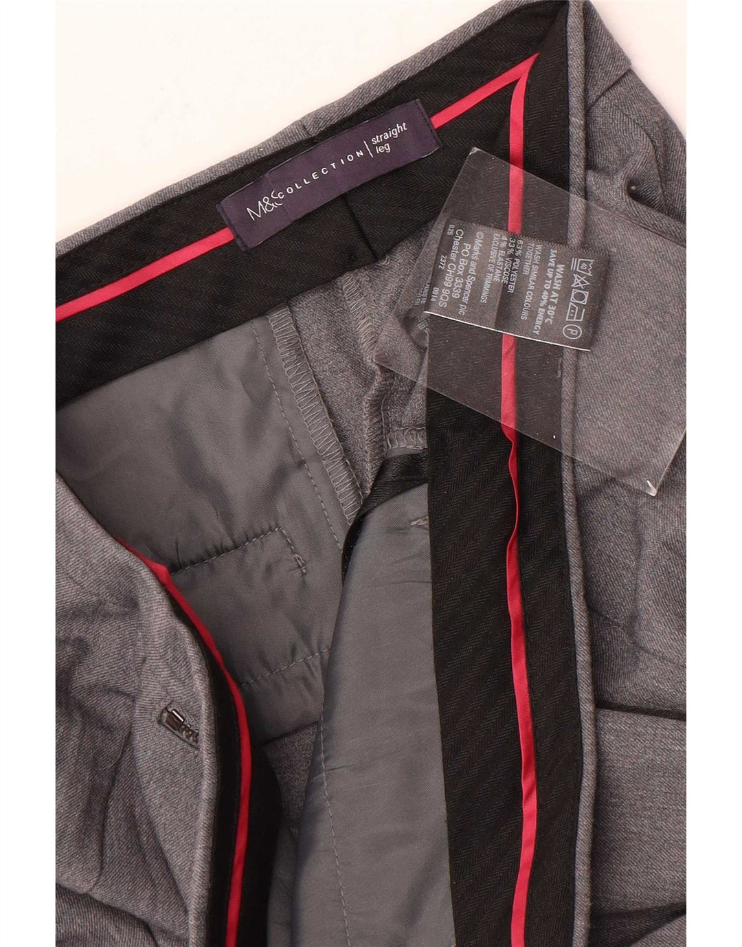 Женские прямые костюмные брюки Marks & Spencer UK 12 Medium W30 L28 Серые