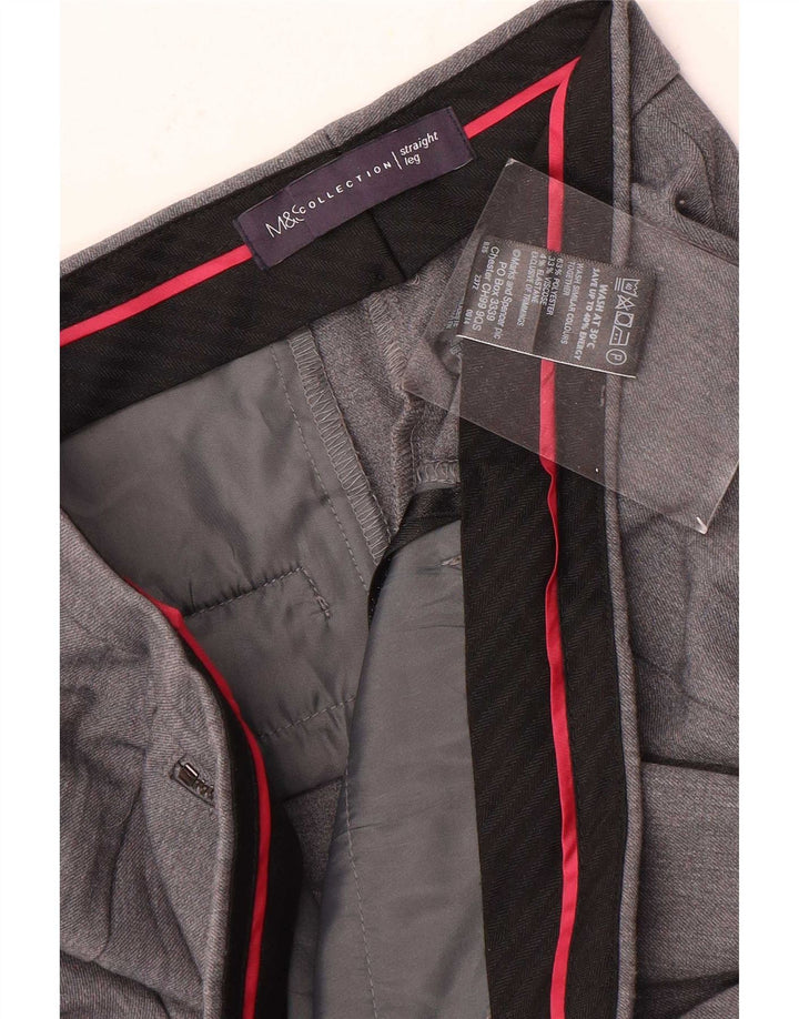 Женские прямые костюмные брюки Marks & Spencer UK 12 Medium W30 L28 Серые