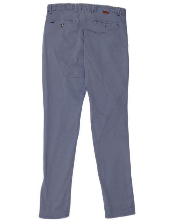 Мужские брюки-чиносы Massimo Dutti Slim Fit EU 42, большие W32 L34, синие, хлопок