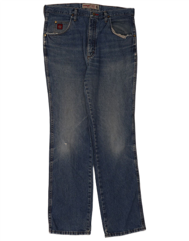 Джинсы мужские прямые WRANGLER W36 L34 синие, хлопок