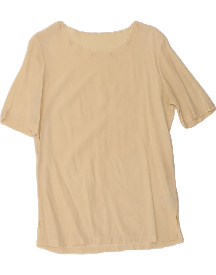 LES COPAINS Womens Blouse Top EU 40 Medium Beige Vintage Les Copains and Second-Hand Les Copains from Messina Hembry 