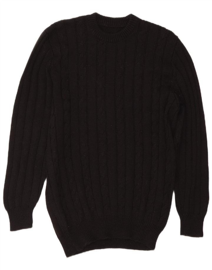 Винтажное женское платье-джемпер IT 50 XL, черное, шерсть