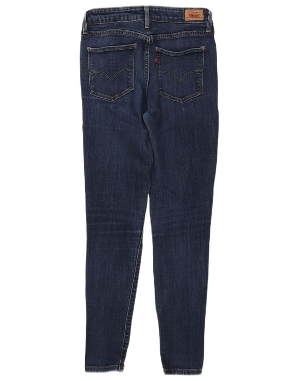 Женские джинсы скинни-леггинсы Levi's США 4, маленькие W27 L27, темно-синие, хлопок