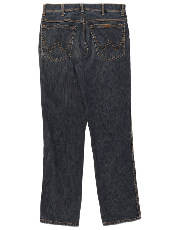 Женские прямые джинсы Wrangler стандартного кроя W33 L32 темно-синие, хлопок