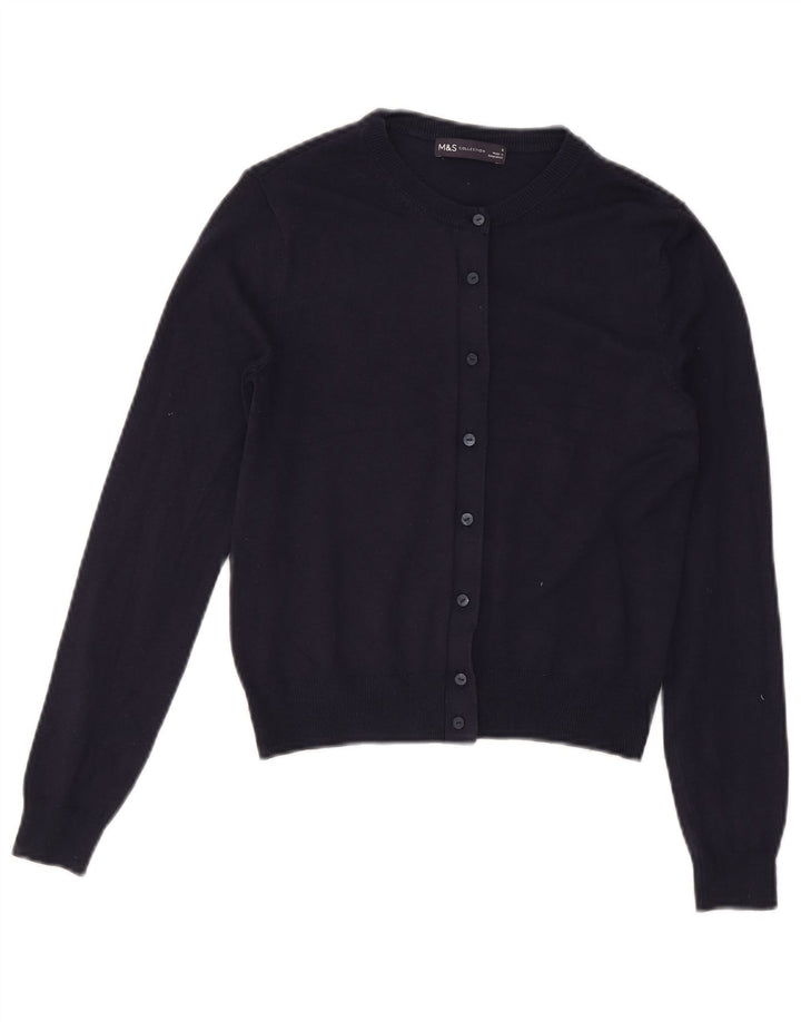 Женский кардиган Marks & Spencer UK 8, маленький темно-синий из вискозы