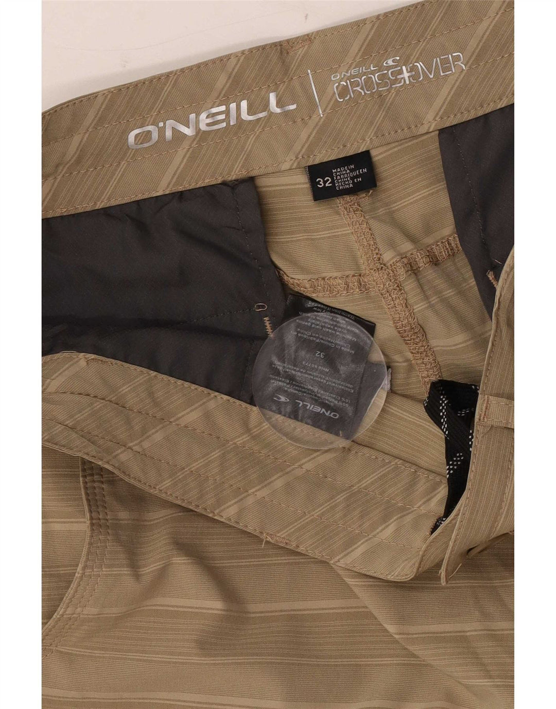 Мужские шорты чинос O'Neill W32, средний бежевый полиэстер в полоску