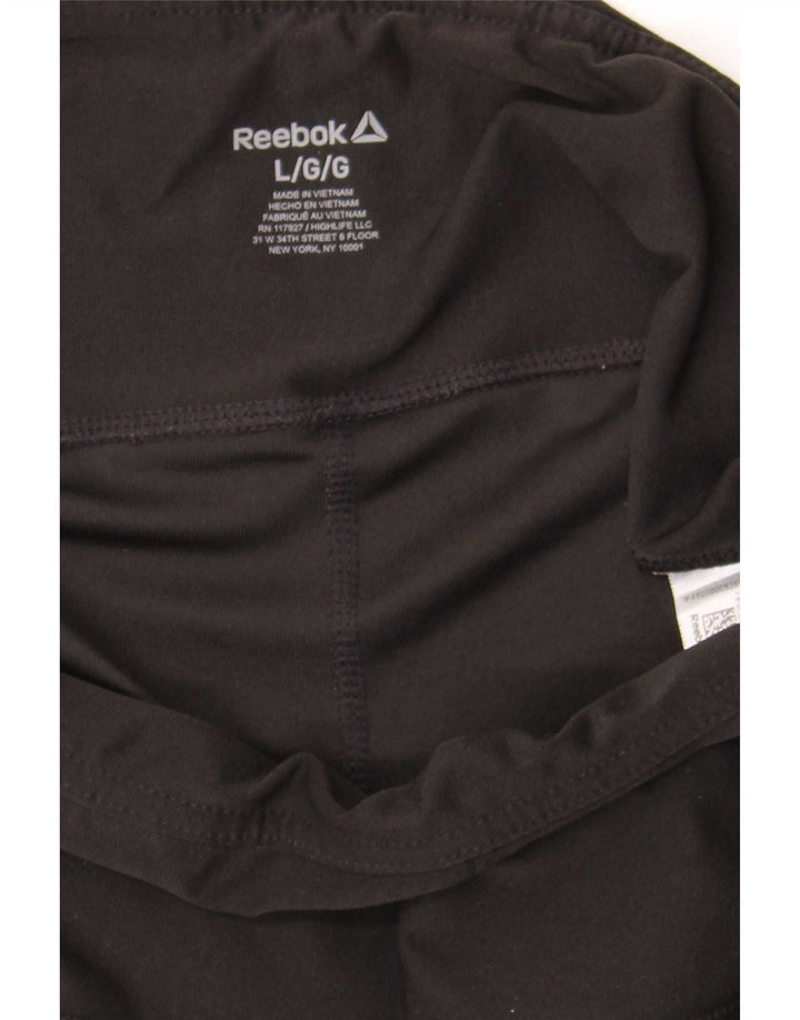 Женские леггинсы-капри Reebok UK 14, большие черные