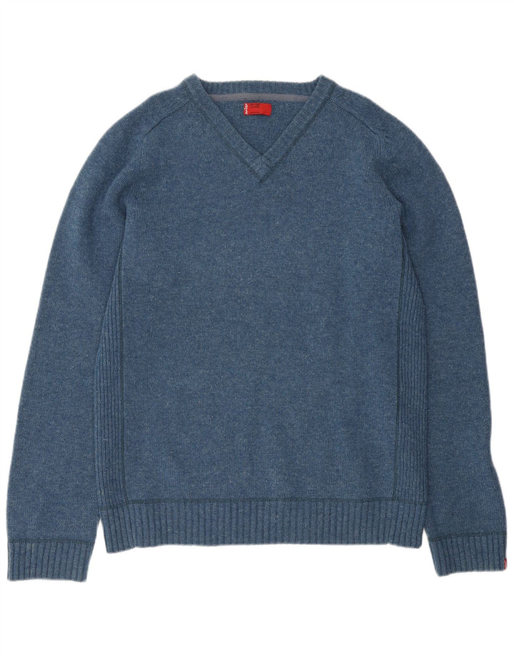 Мужской джемпер с v-образным вырезом LEVI'S XL, синяя шерсть