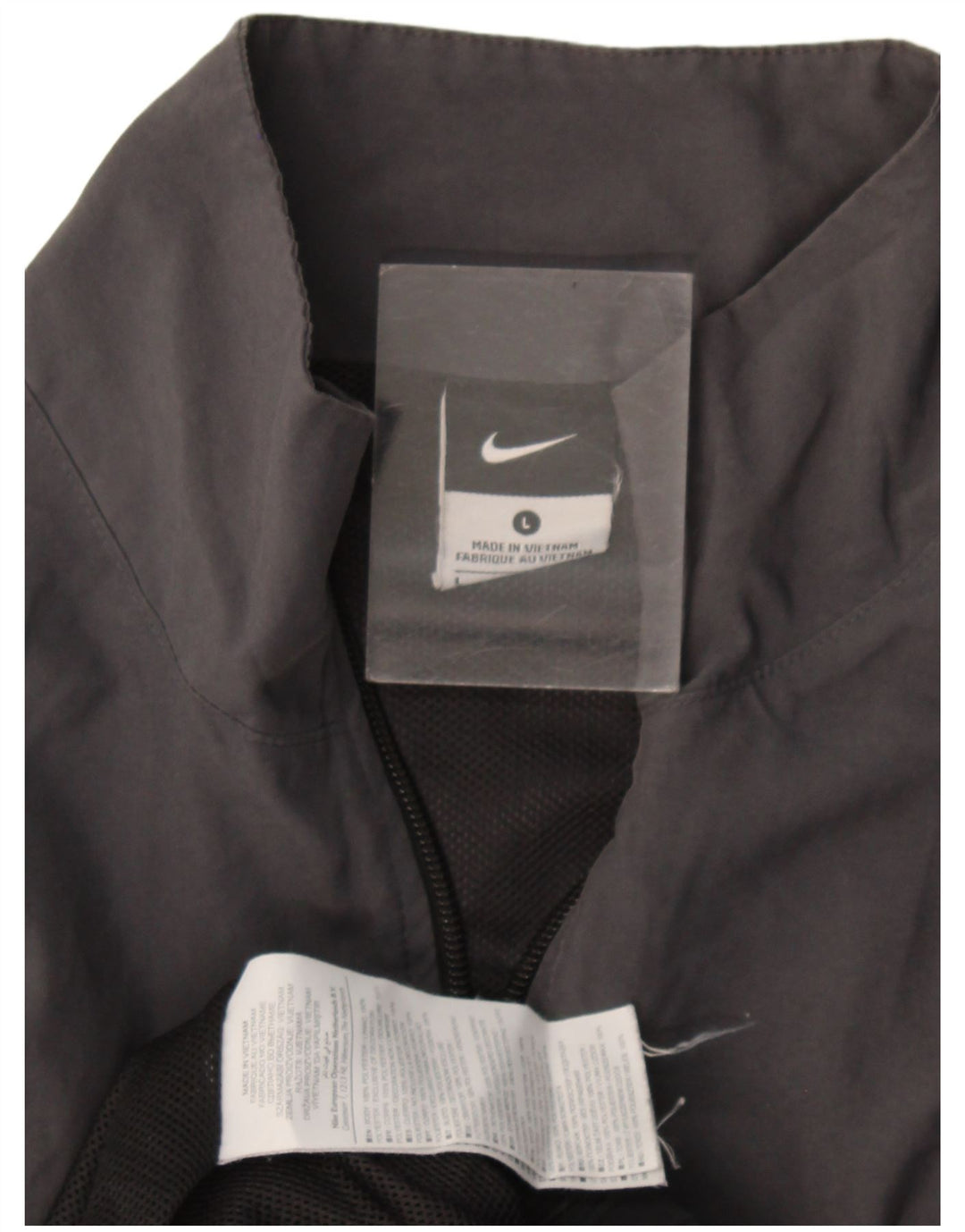 Мужская спортивная куртка Nike, большая серая полиэстер с цветными блоками