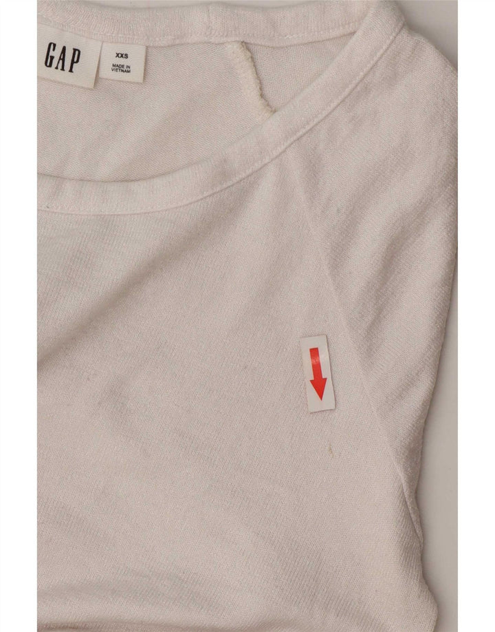 Женская блузка оверсайз Gap UK 2 2XS, белый хлопок