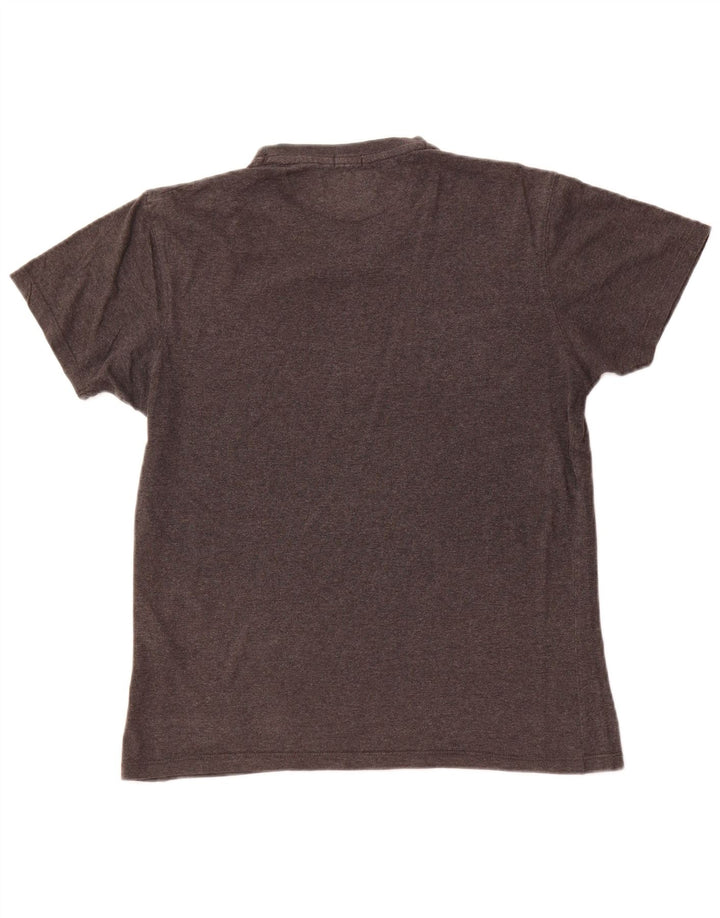 Мужская футболка с рисунком RUSSELL ATHLETIC, хлопковый топ среднего серого цвета