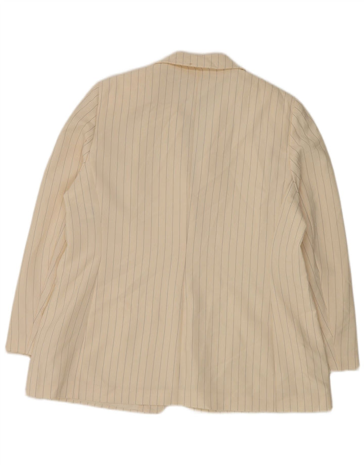 Женский пиджак с 2 пуговицами Marks & Spencer UK 20 2XL, белая полоска