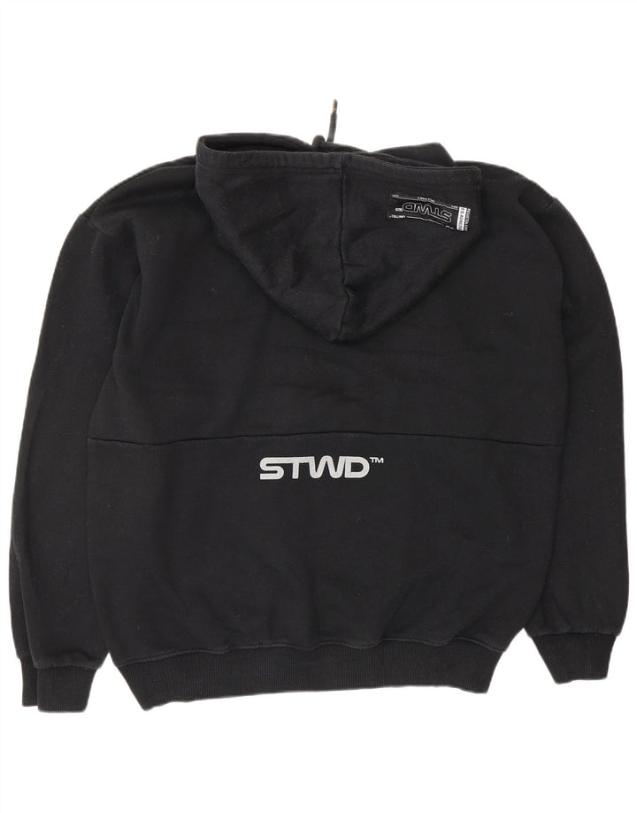 Мужской джемпер с капюшоном с рисунком PULL & BEAR, средний черный