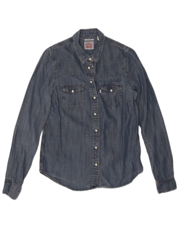 Женская джинсовая рубашка классического кроя Levi's UK 6 XS, синяя