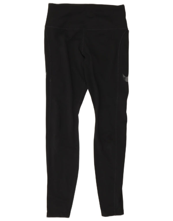 Женские леггинсы Nike Dri Fit UK 8, маленькие черные, полиэстер с цветными блоками