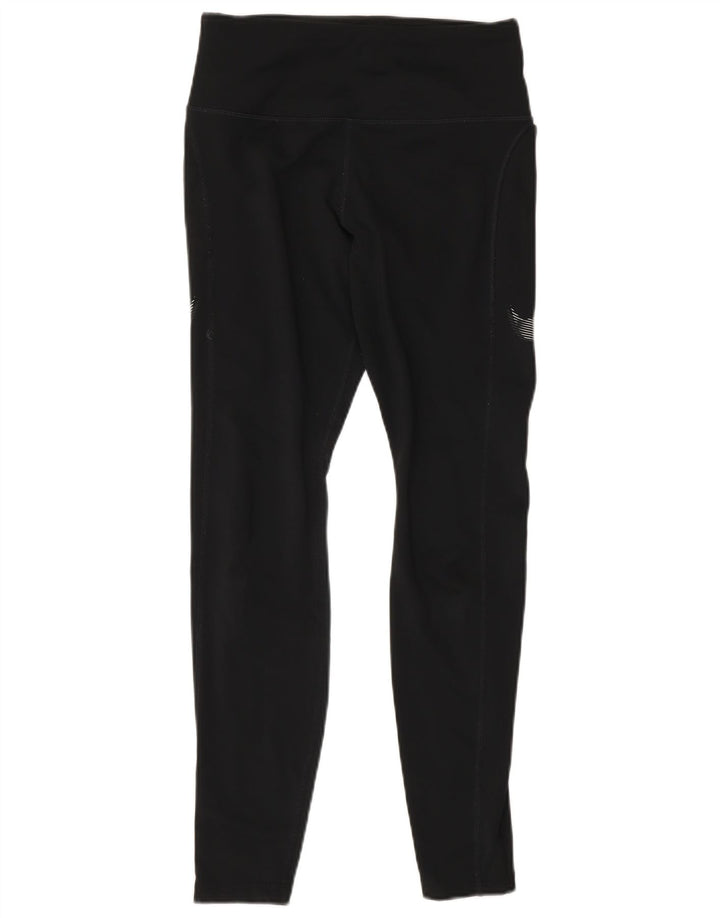 Женские леггинсы Nike Dri Fit UK 8, маленькие черные, полиэстер с цветными блоками