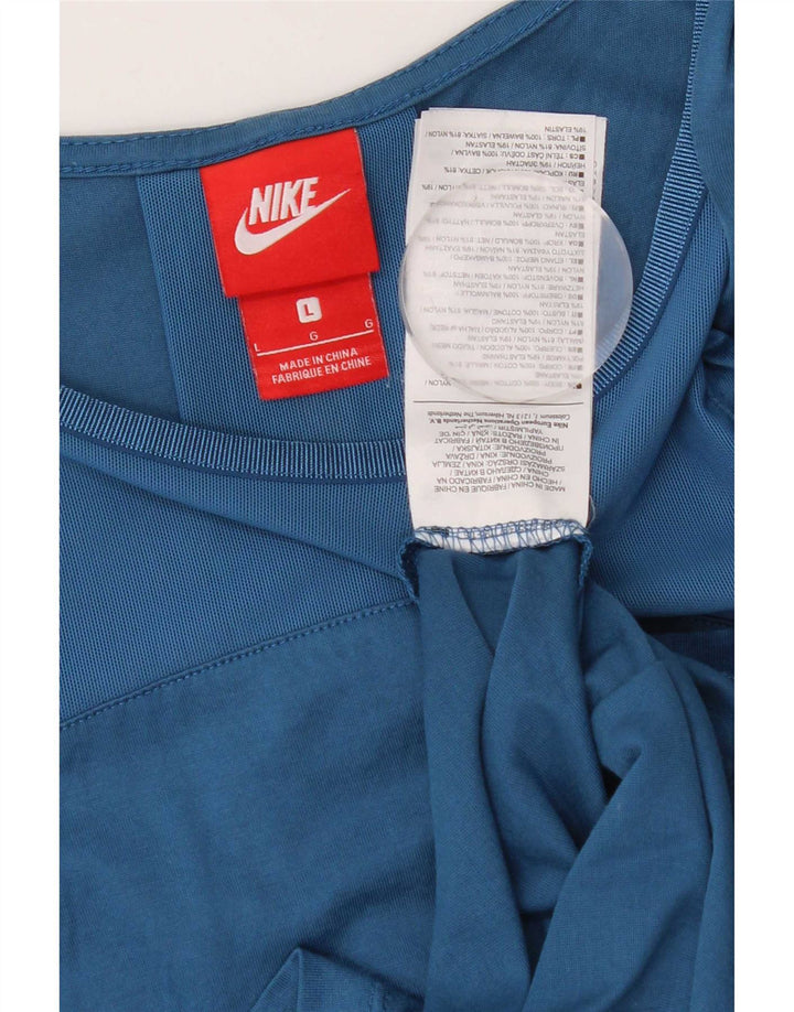 Женский оверсайз-жилет Nike UK 16, большой синий хлопок