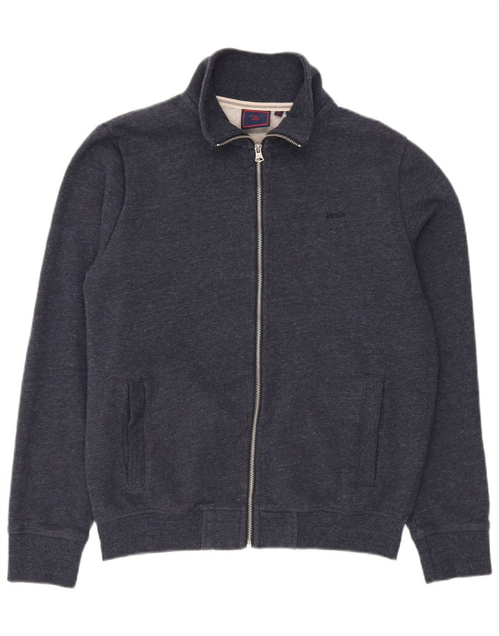 Мужской спортивный костюм Superdry, большая куртка из хлопка темно-синего цвета с крапинками