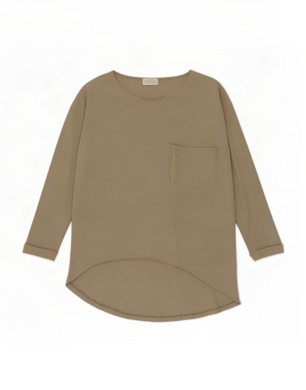 Женская туника с длинным рукавом Zara UK 14, средний бежевый