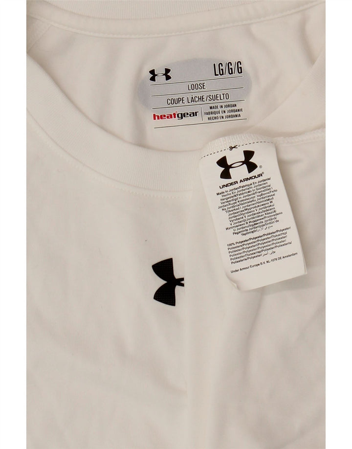 Мужская футболка Under Armour Heat Gear, большой белый полиэстер