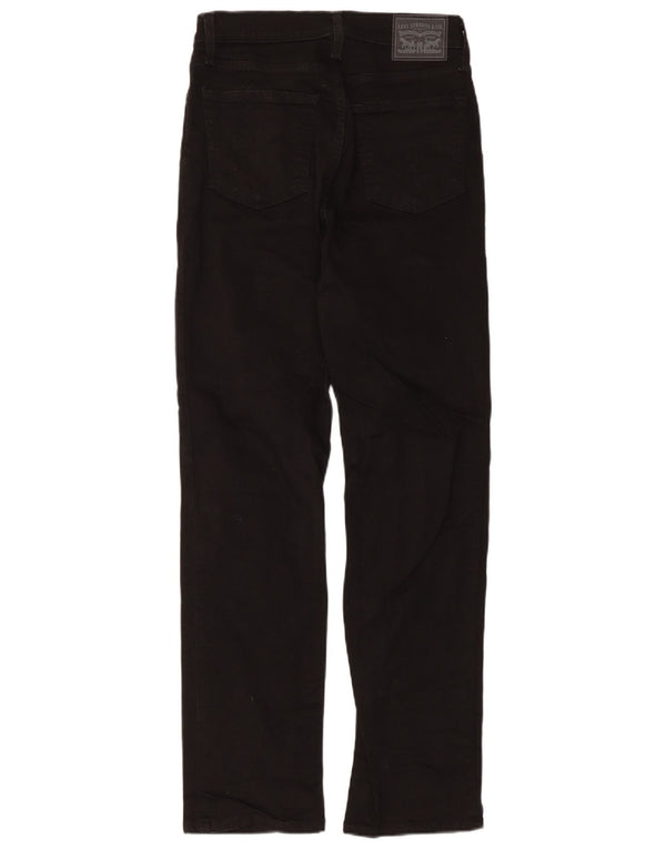 Женские прямые джинсы Levi's 724 с высокой посадкой W28 L30, черный хлопок
