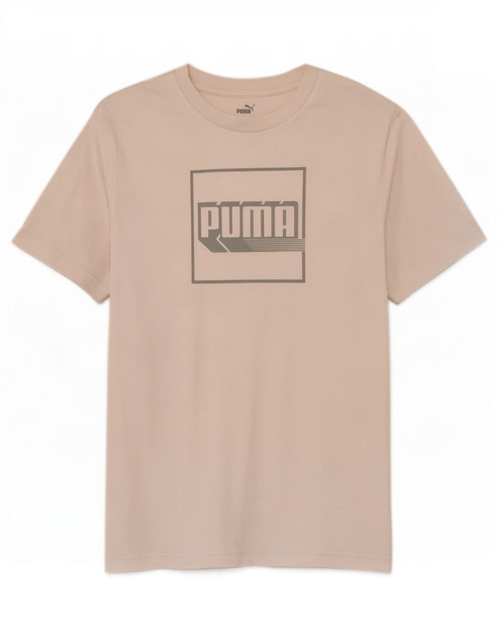 Мужская футболка с рисунком Puma, большой белый хлопок