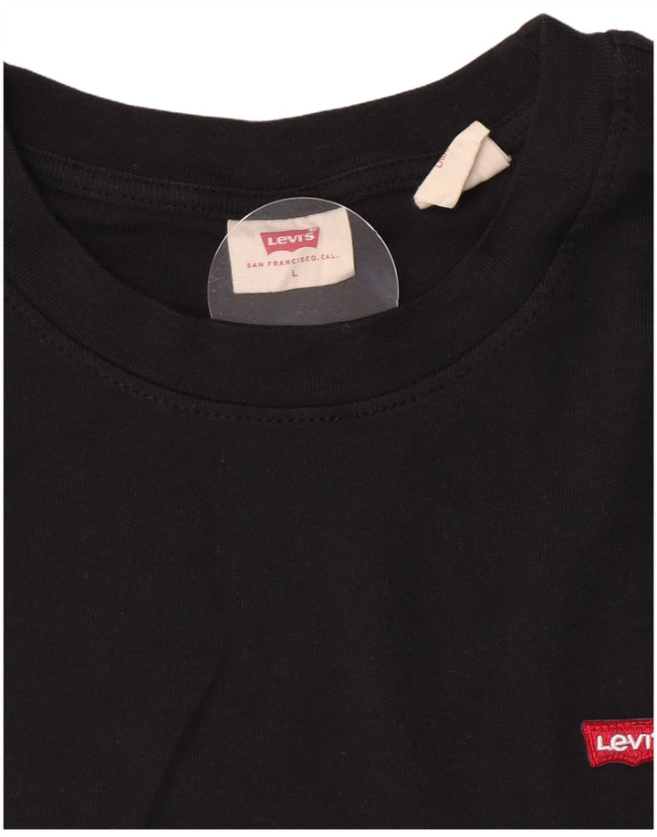 Женский топ Levi's с длинным рукавом UK 14, большой черный