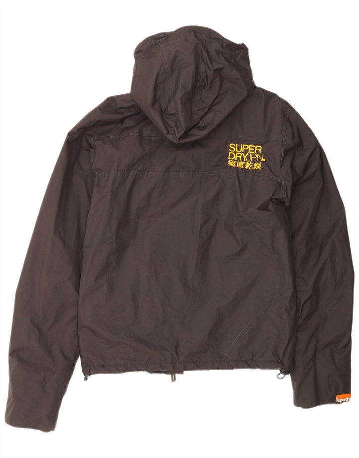 SUPERDRY Женская ветровка оверсайз с капюшоном UK 10, маленькая коричневая