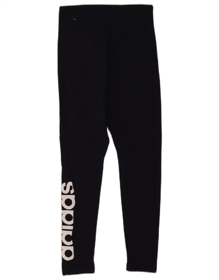 Женские леггинсы Adidas с рисунком UK 8/10, маленькие, темно-синие