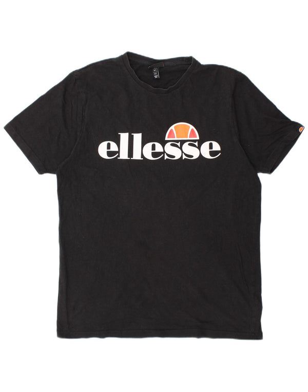 ELLESSE Мужская футболка с рисунком, большая черная