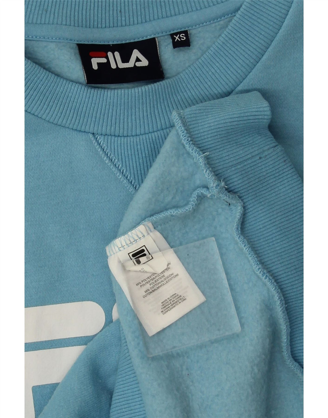 Мужской свитшот с рисунком Fila XS, синий полиэстер